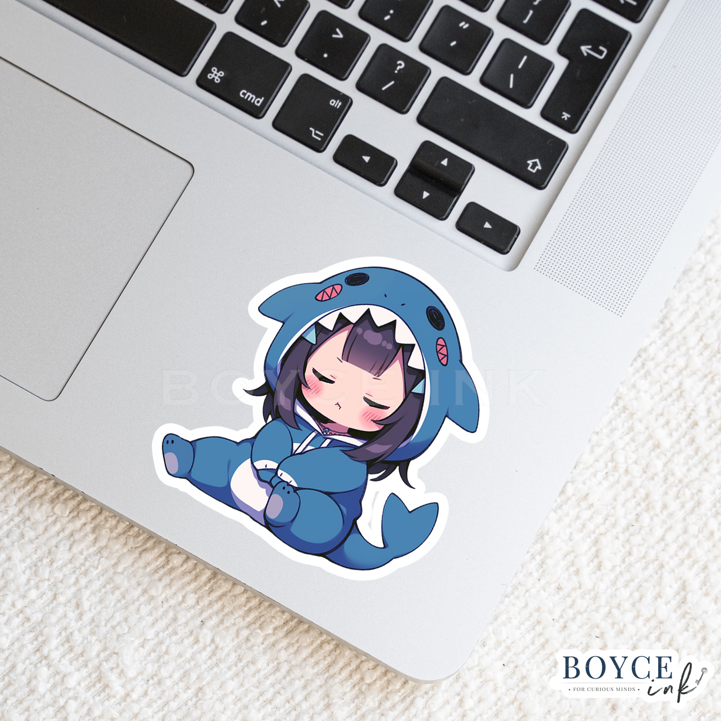 3" Sticker | Chibi in Shark Cosplay