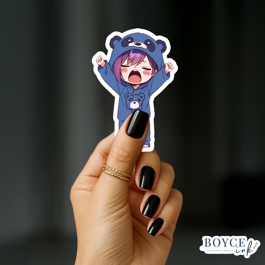 3" Sticker | Chibi in Panda Cosplay