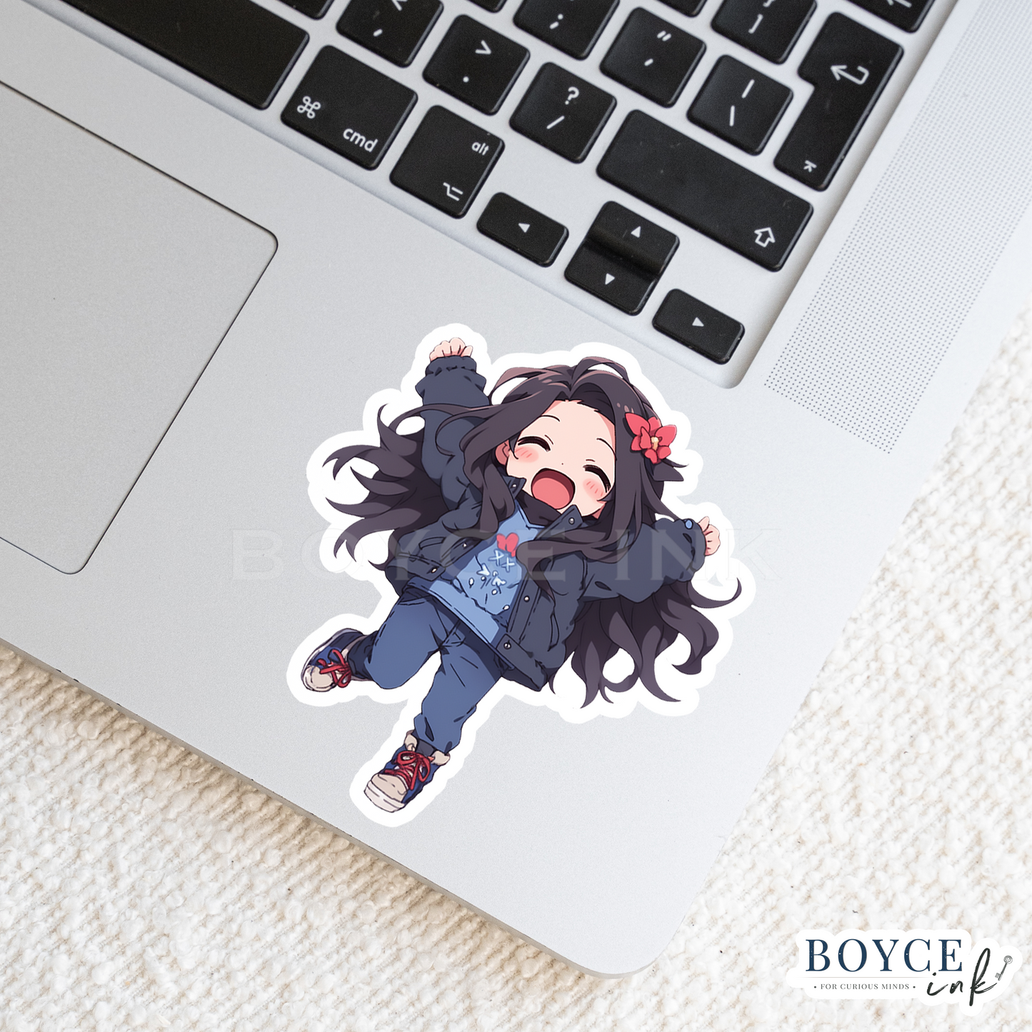 3" Sticker | Happy Chibi Girl