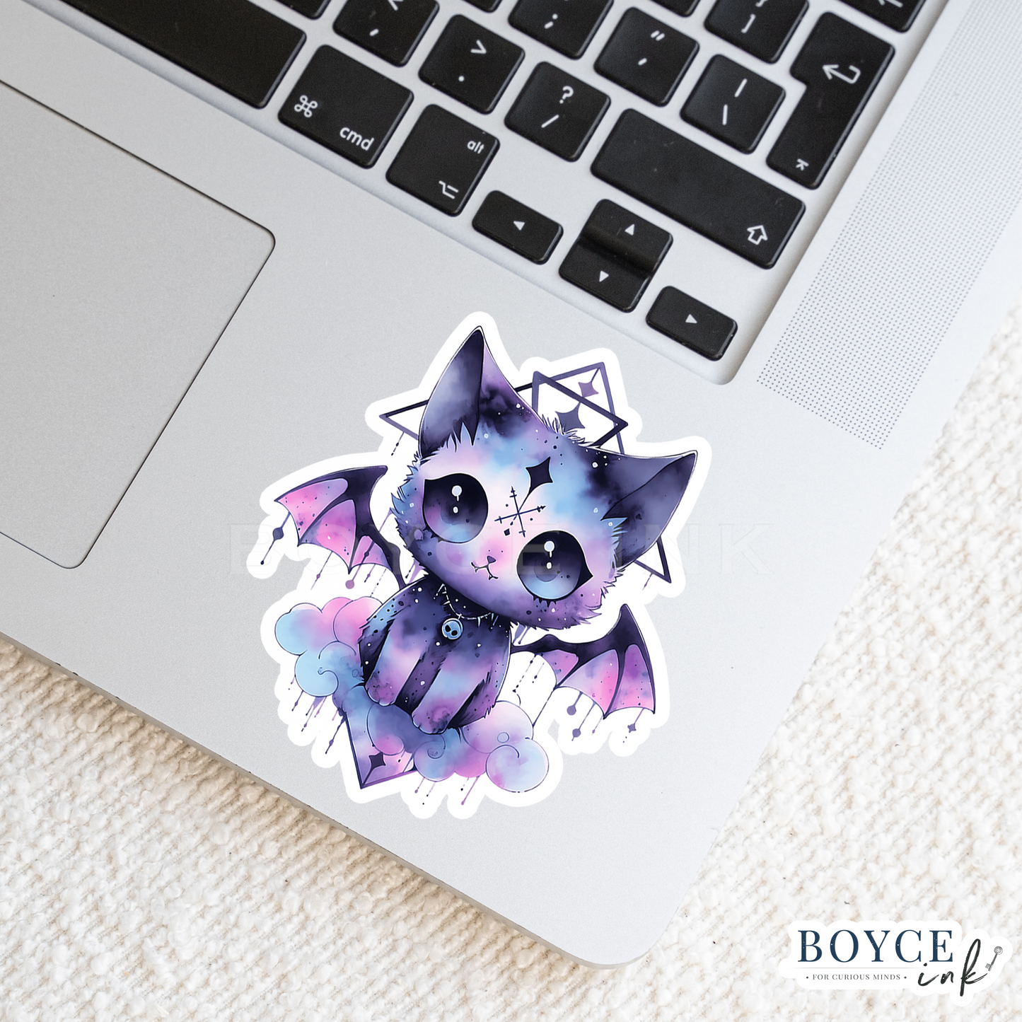 3" Sticker | Cute Winged Cat