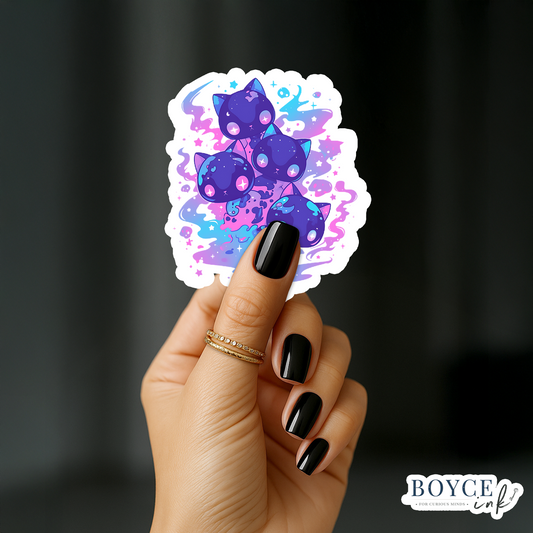3" Sticker | Cute Ghost Kitties