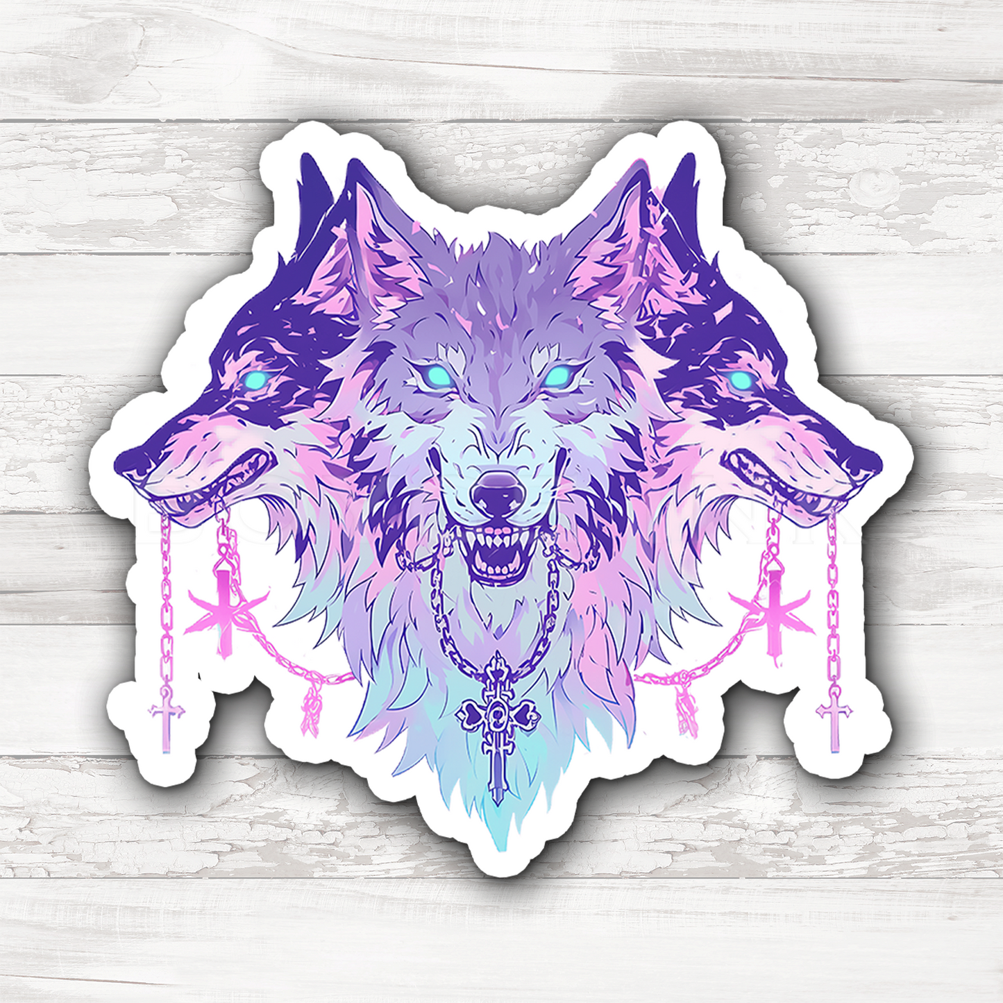 3" Sticker | Enchanted Cerberus Wolf