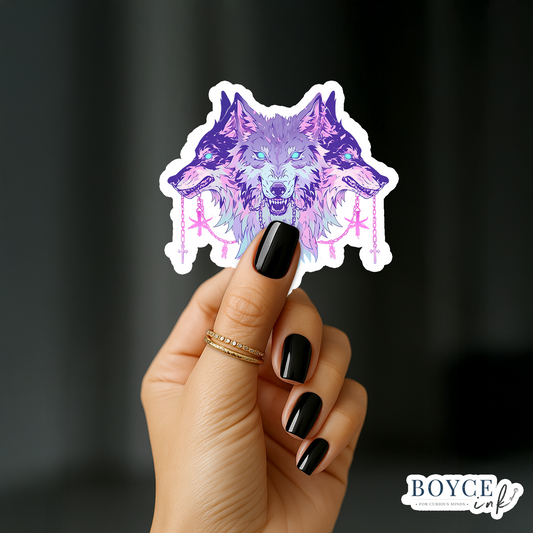 3" Sticker | Enchanted Cerberus Wolf