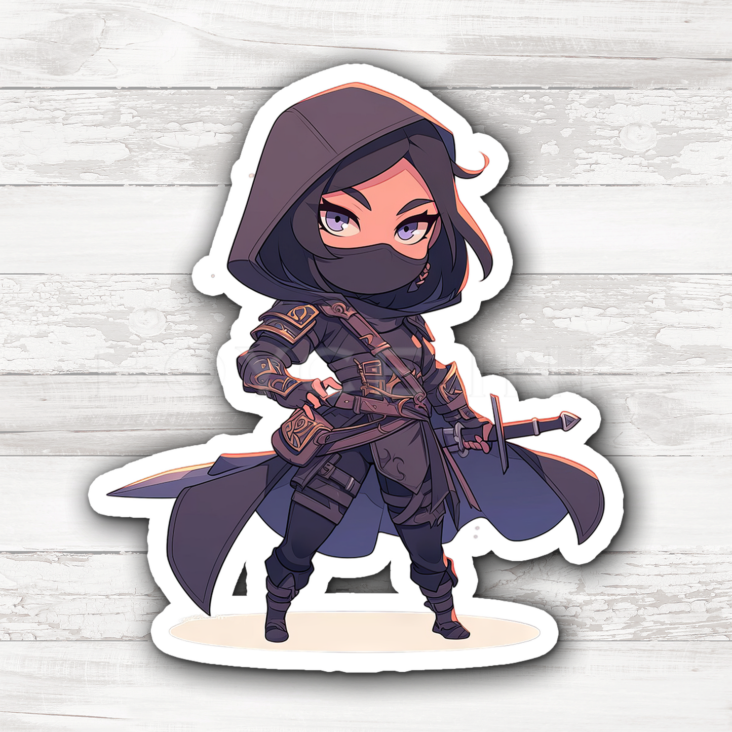 3" Sticker | Female Assassin with Sword