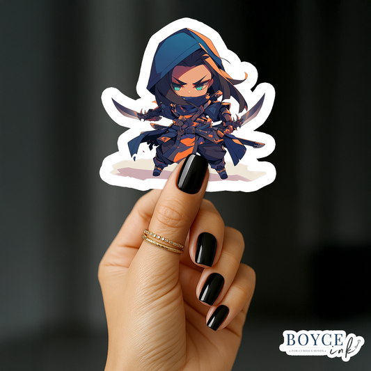 3" Sticker | Male Chibi Assassin