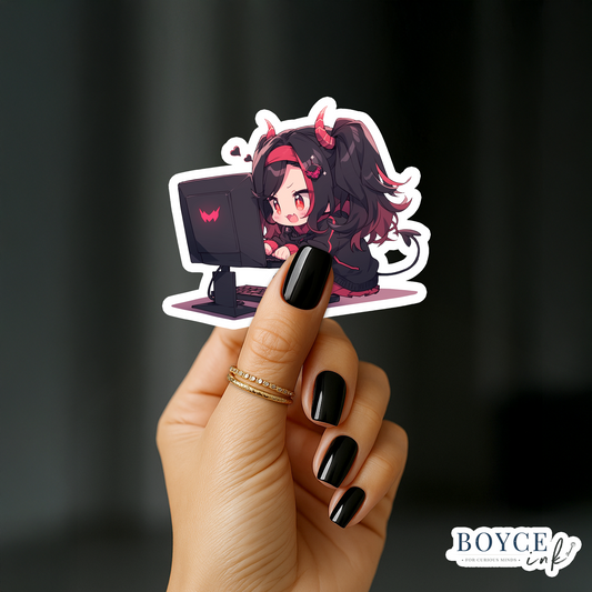 3" Sticker | Mischievous Gamer Girl