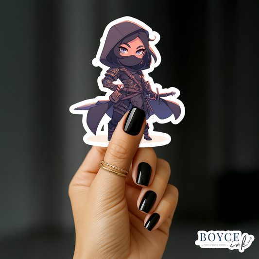 3" Sticker | Female Assassin with Sword