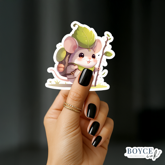 3" Sticker | Cute Adventurer Mouse (with adorable little backpack!)