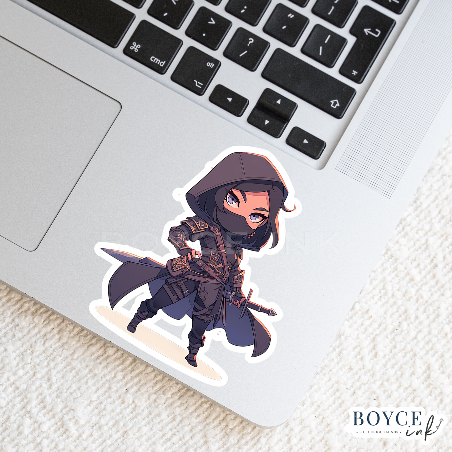 3" Sticker | Female Assassin with Sword
