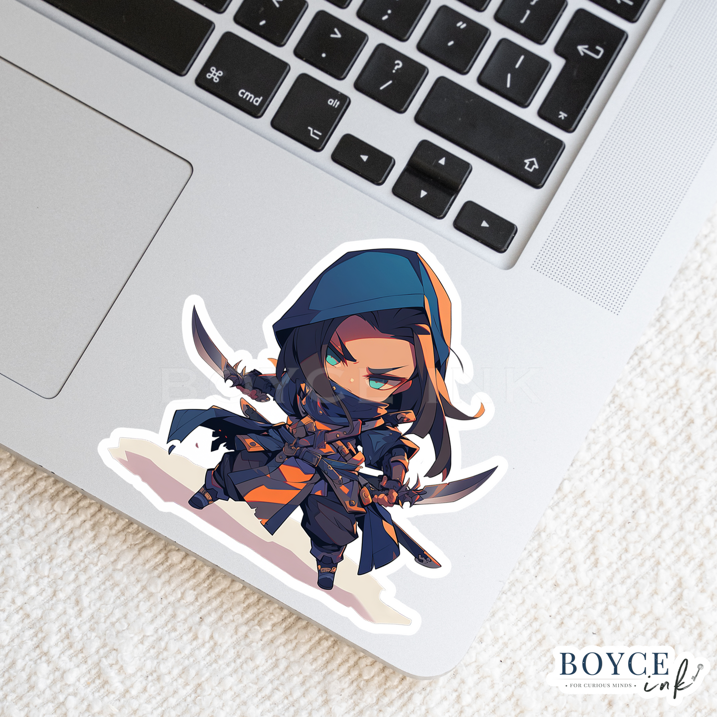 3" Sticker | Male Chibi Assassin