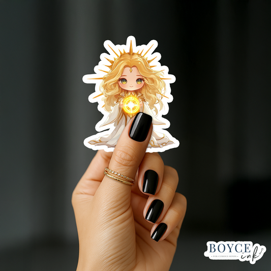 3" Sticker | Sun Goddess Chibi Girl