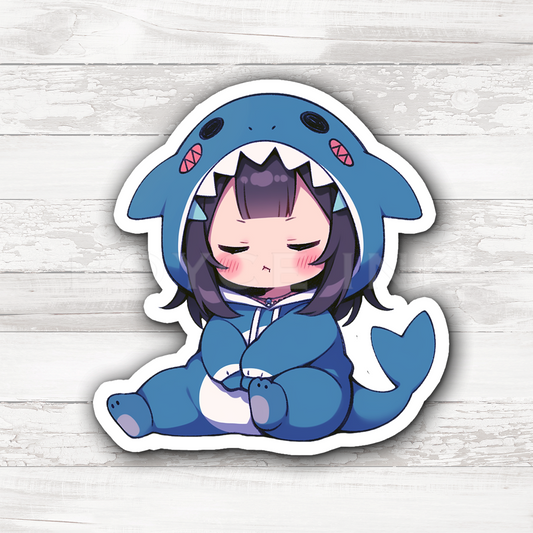 3" Sticker | Chibi in Shark Cosplay