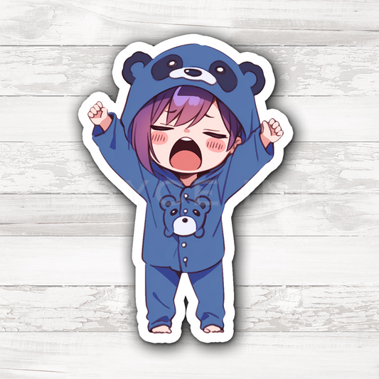 3" Sticker | Chibi in Panda Cosplay
