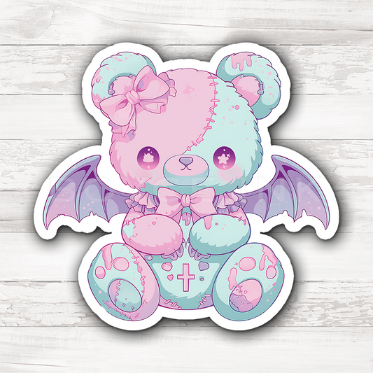 3" Sticker | Cute Winged Teddy Bear