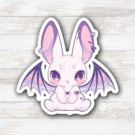 3" Sticker | Cute Winged Bunny