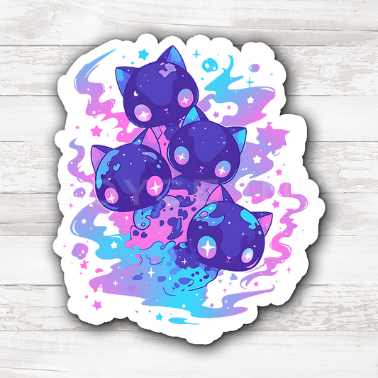 3" Sticker | Cute Ghost Kitties