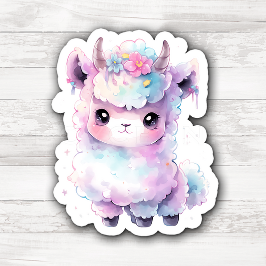 3" Sticker | Cute Alpaca
