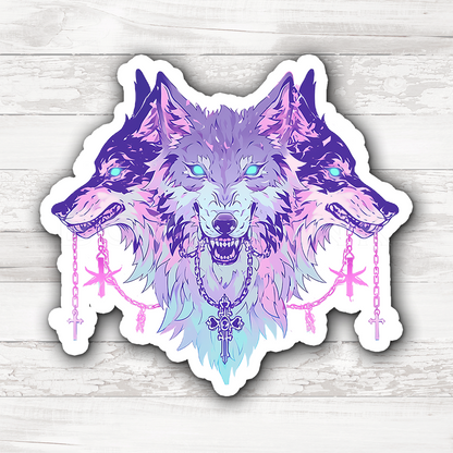 3" Sticker | Enchanted Cerberus Wolf