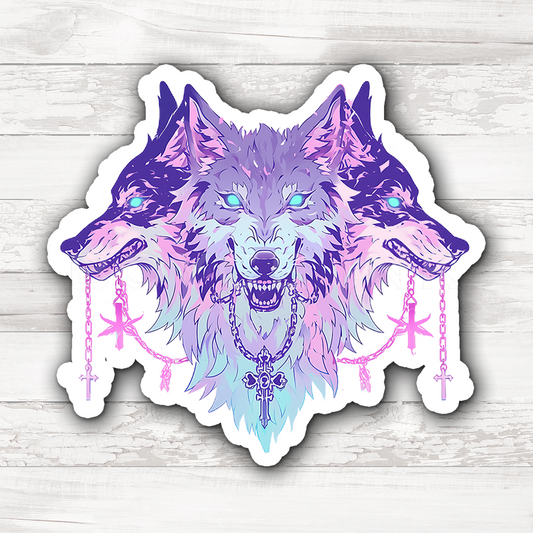 3" Sticker | Enchanted Cerberus Wolf