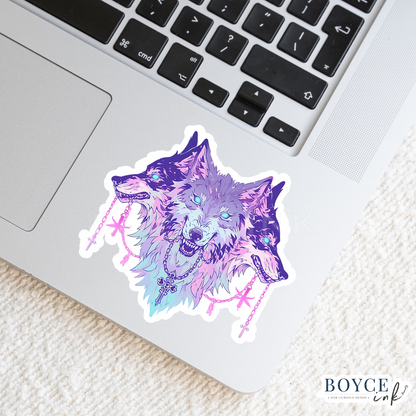 3" Sticker | Enchanted Cerberus Wolf
