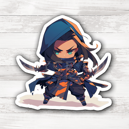 3" Sticker | Male Chibi Assassin