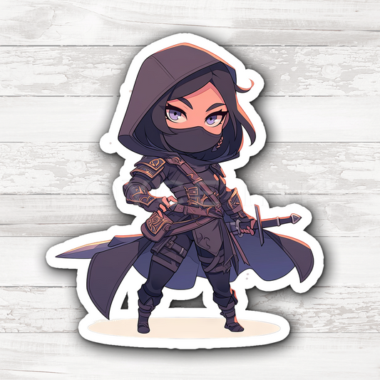 3" Sticker | Female Assassin with Sword