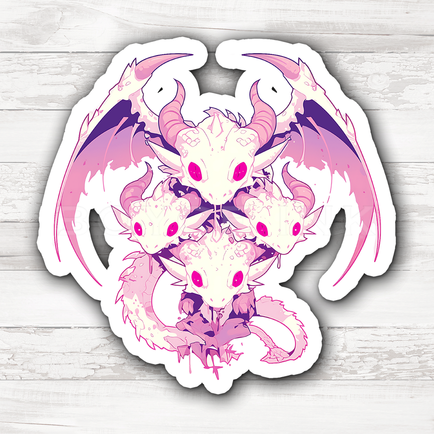 3" Sticker | Magical White Dragon