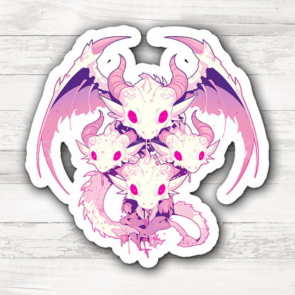 3" Sticker | Magical White Dragon