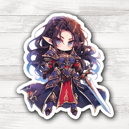 3" Sticker | Warrior Princess Chibi Elf