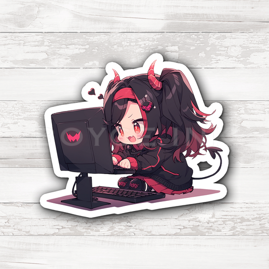 3" Sticker | Mischievous Gamer Girl