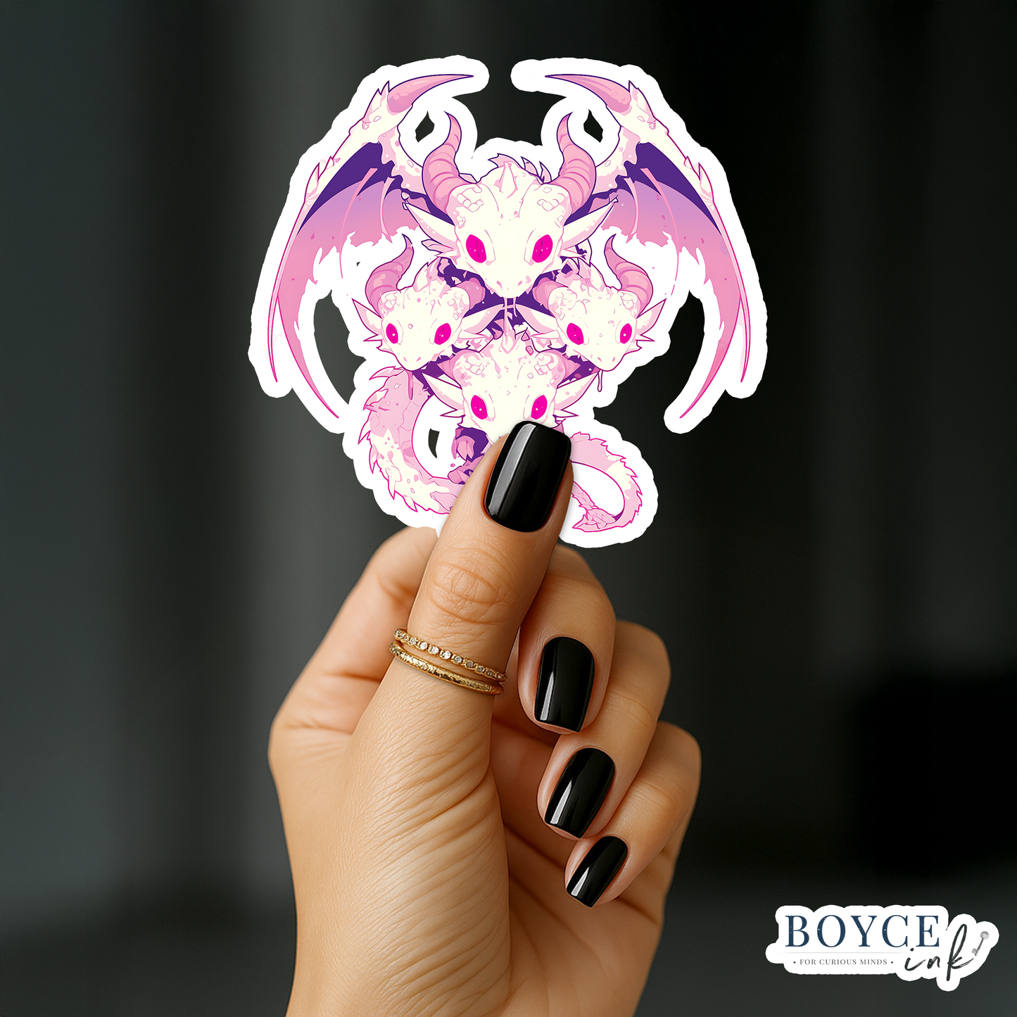 3" Sticker | Magical White Dragon