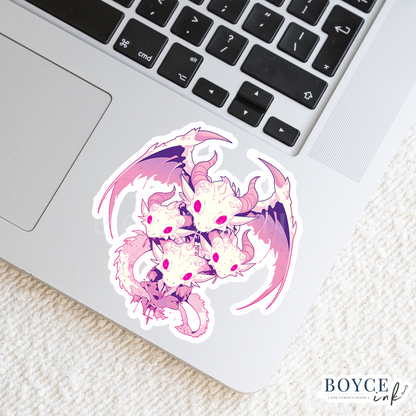 3" Sticker | Magical White Dragon