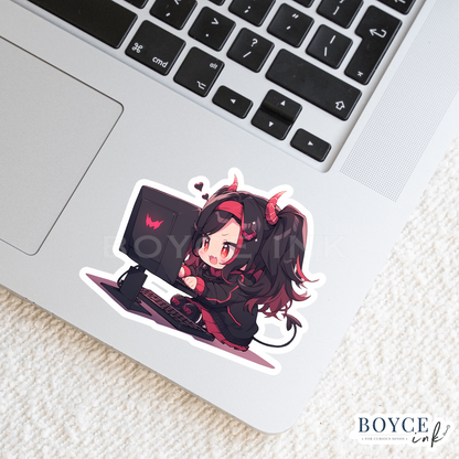 3" Sticker | Mischievous Gamer Girl