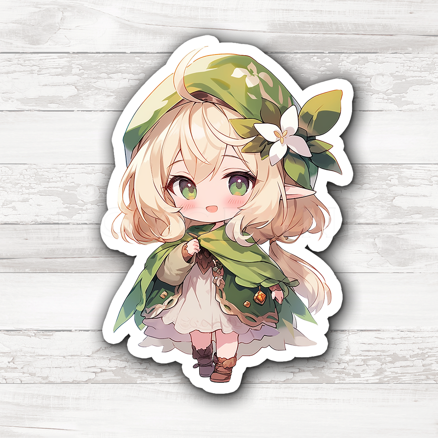 3" Sticker | Fantasy Forest Elf Chibi