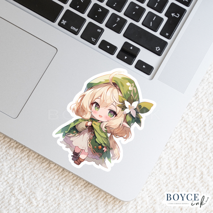 3" Sticker | Fantasy Forest Elf Chibi