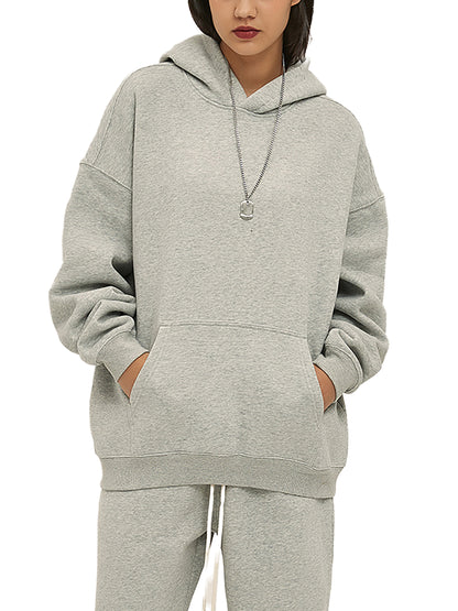 Lucky Four-Leaf Clover | Oversized Solid Color Fleece Hoodie